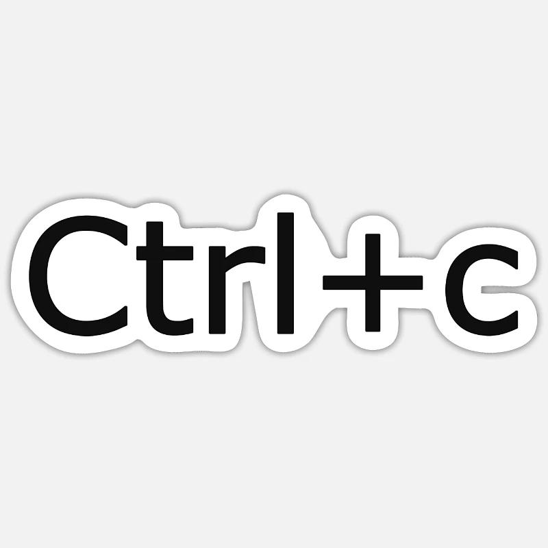 STRG+C - Sticker Größe S (10 x 10 cm) - Mattweiß