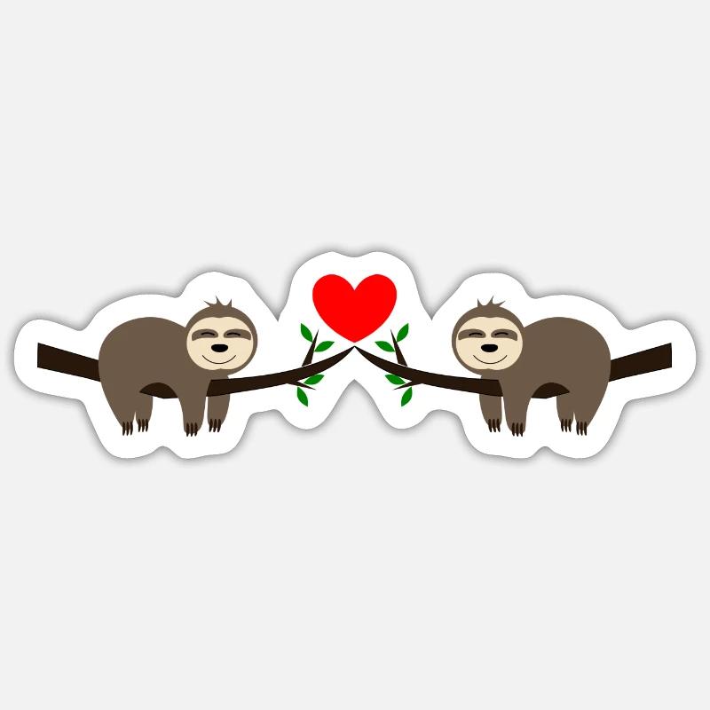 Saint-Valentin, Saint-Valentin, Saint-Valentin - Sticker taille S (10 x 10 cm) - blanc mat