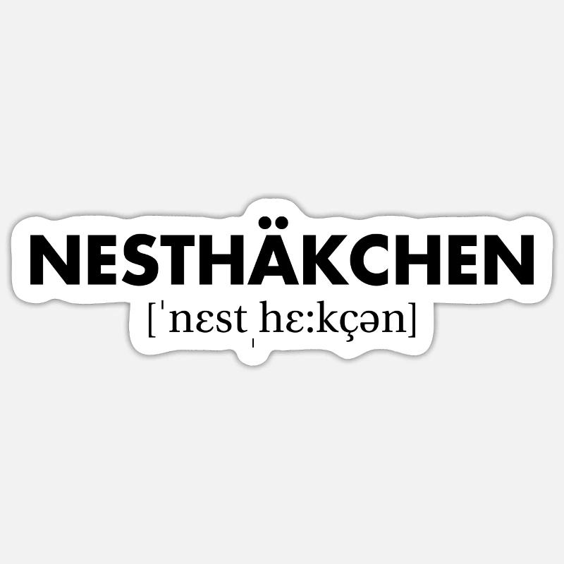 Nesthäkchen - Sticker Größe S (10 x 10 cm) - Mattweiß