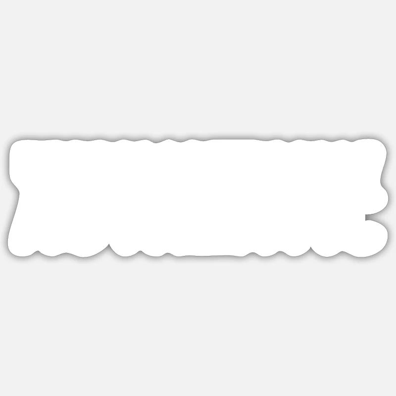 UNAPOLOGETICALLY authentic new white Sticker Größe S (10 x 10 cm)