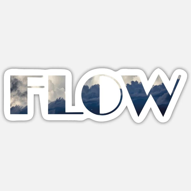 FLOW - Sticker taille S (10 x 10 cm) - blanc mat