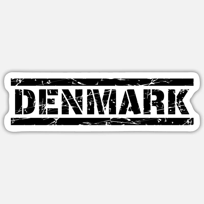 Denmark - Sticker Größe S (10 x 10 cm) - Mattweiß