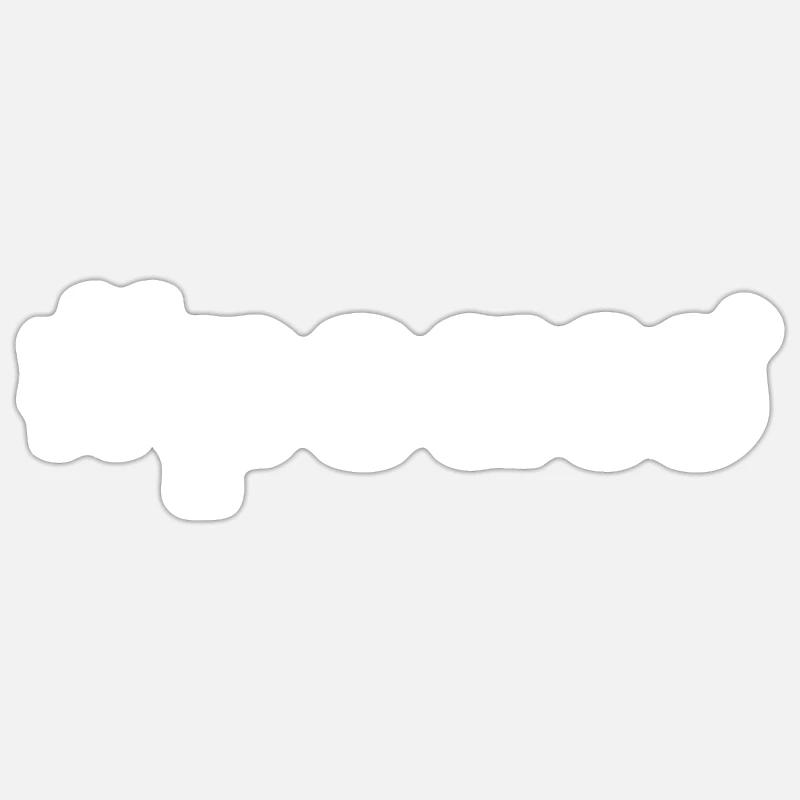 Peace - Sticker taille S (10 x 10 cm) - blanc mat