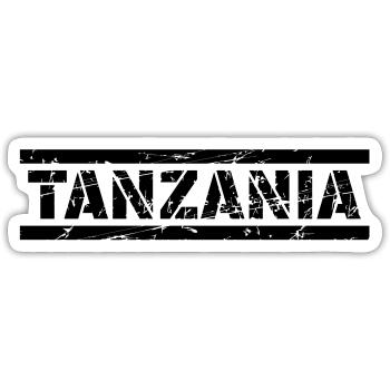 Tanzania - Sticker Größe S (10 x 10 cm) - Mattweiß - Vorne