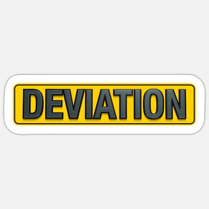 DEVIATION - Sticker size S (10 x 10 cm) - white matte