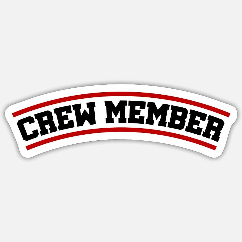 Crew Members - Sticker size S (10 x 10 cm) - white matte