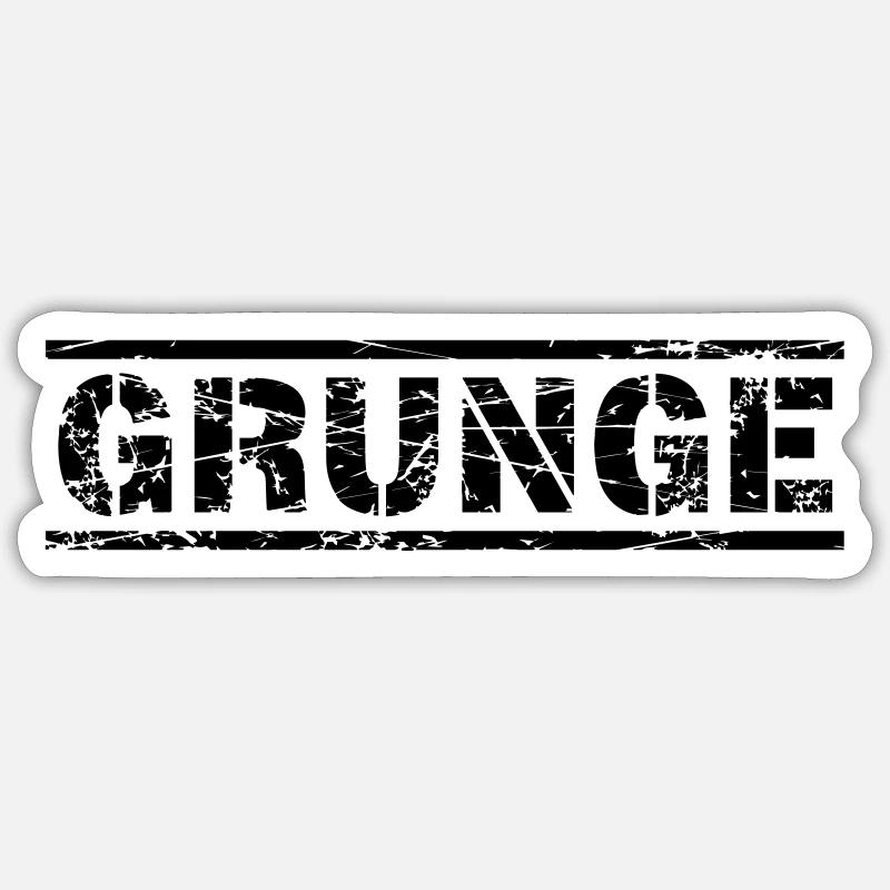 Grunge - Sticker taille S (10 x 10 cm) - blanc mat