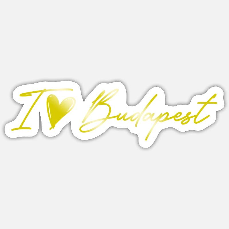 I Love Budapest - Sticker size S (10 x 10 cm) - white matte