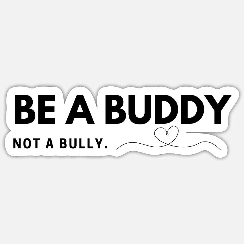 Stop Mobbing - Sticker Größe S (10 x 10 cm) - Mattweiß