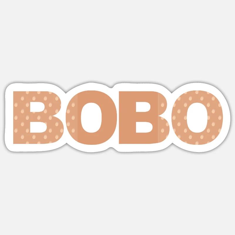 Bobo - Sticker taille S (10 x 10 cm) - blanc mat