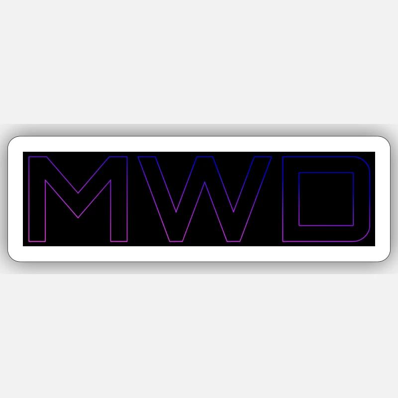 MWD Profile C - Sticker size S (10 x 10 cm) - white matte