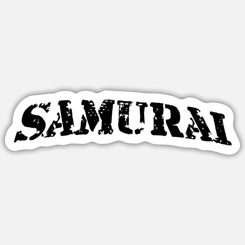 Samurai - Sticker size S (10 x 10 cm) - white matte