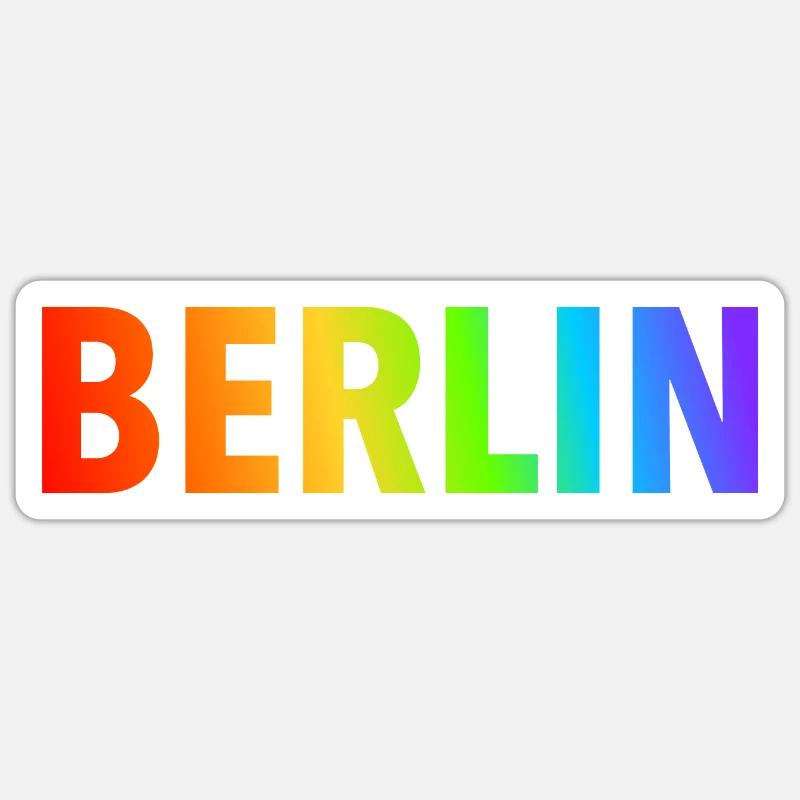 BERLIN LGBT - Sticker Größe S (10 x 10 cm) - Mattweiß
