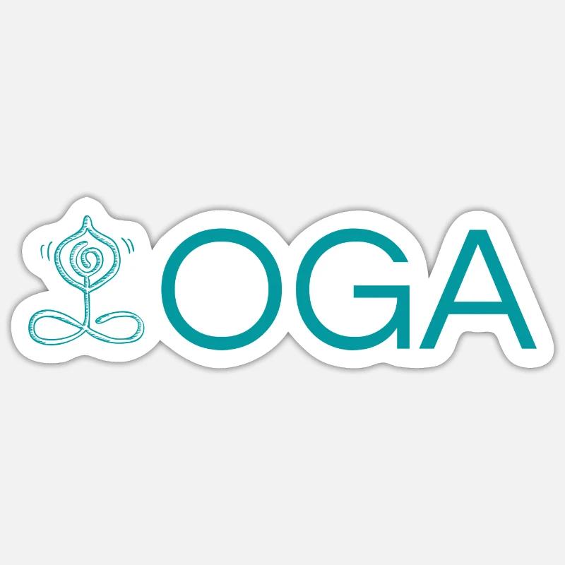 Yoga Geschenkidee - Sticker Größe S (10 x 10 cm) - Mattweiß