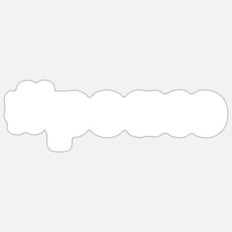 Peace - Sticker taille S (10 x 10 cm) - blanc mat