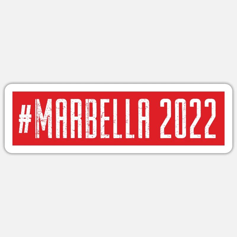 Marbella 2022 - Sticker taille S (10 x 10 cm) - blanc mat
