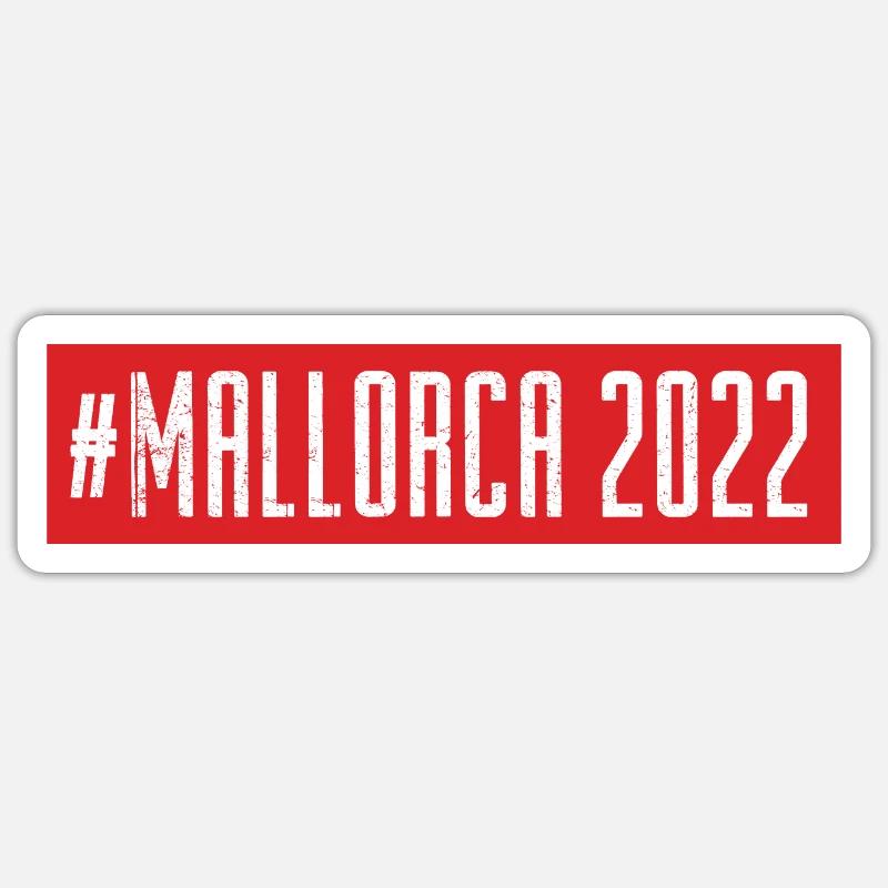 Mallorca 2022 - Sticker Größe S (10 x 10 cm) - Mattweiß
