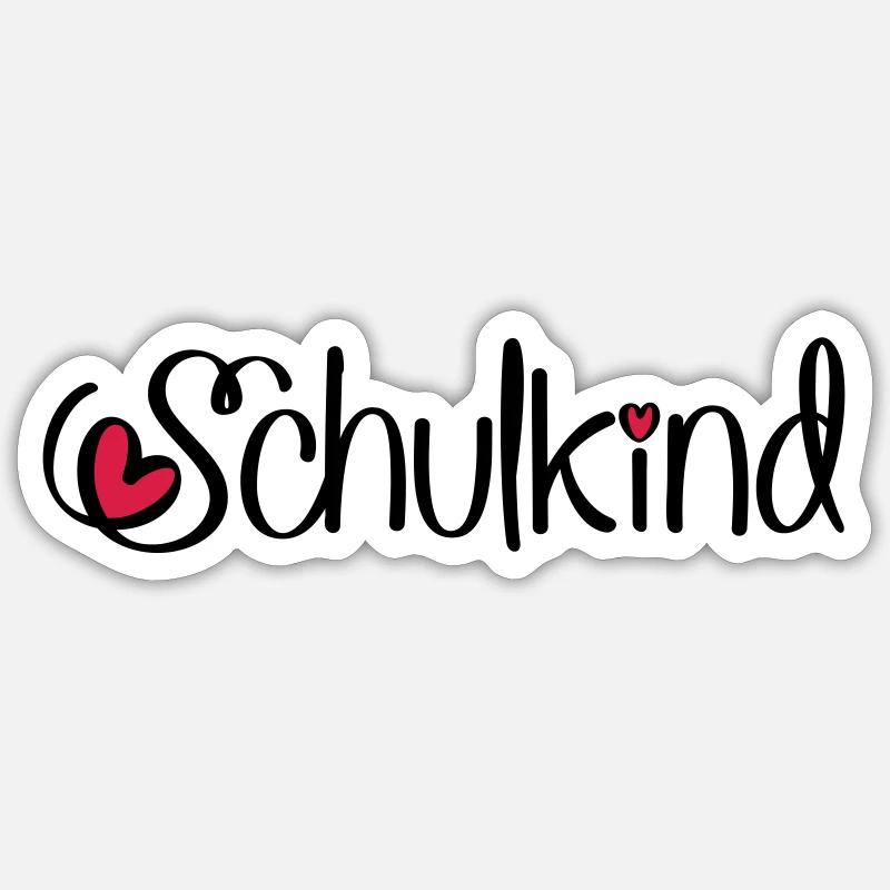 Schulkind - Sticker Größe S (10 x 10 cm) - Mattweiß