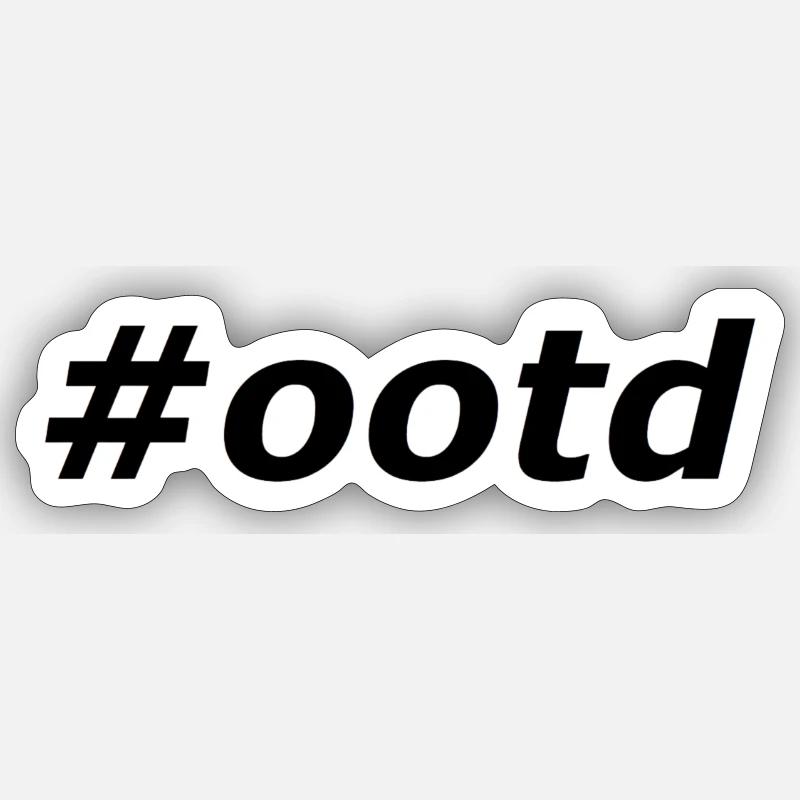 #ootd - Sticker Größe S (10 x 10 cm) - Mattweiß