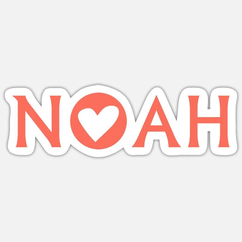 Noah - Sticker Größe S (10 x 10 cm) - Mattweiß