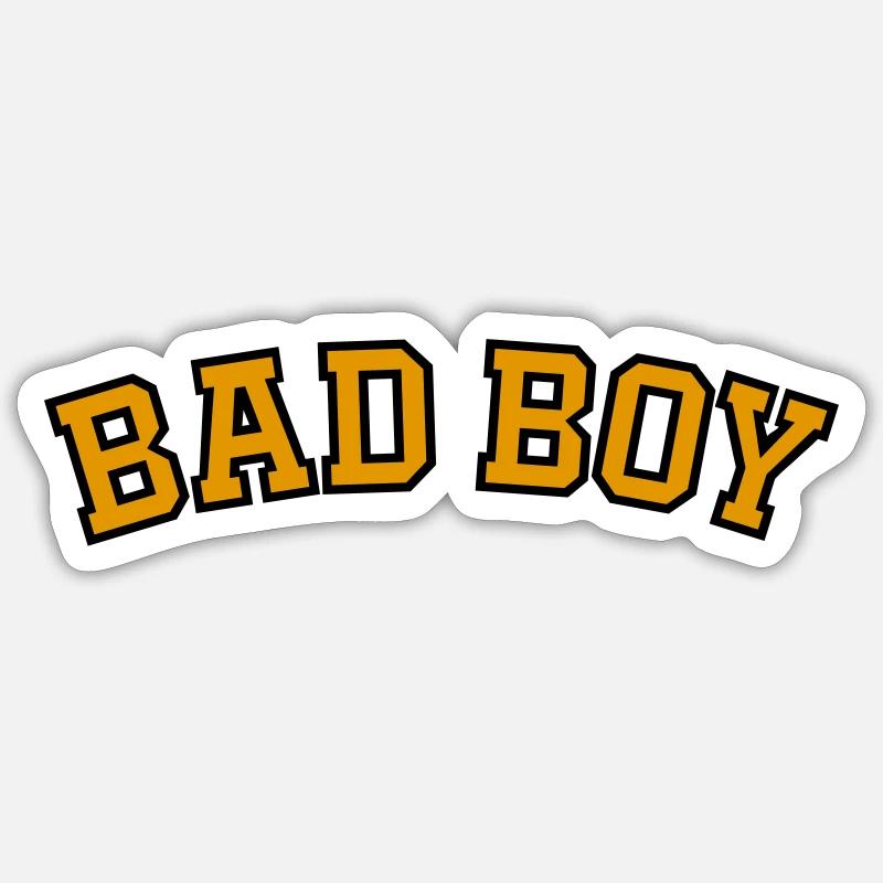 MAUVAIS GARÇON - Sticker taille S (10 x 10 cm) - blanc mat