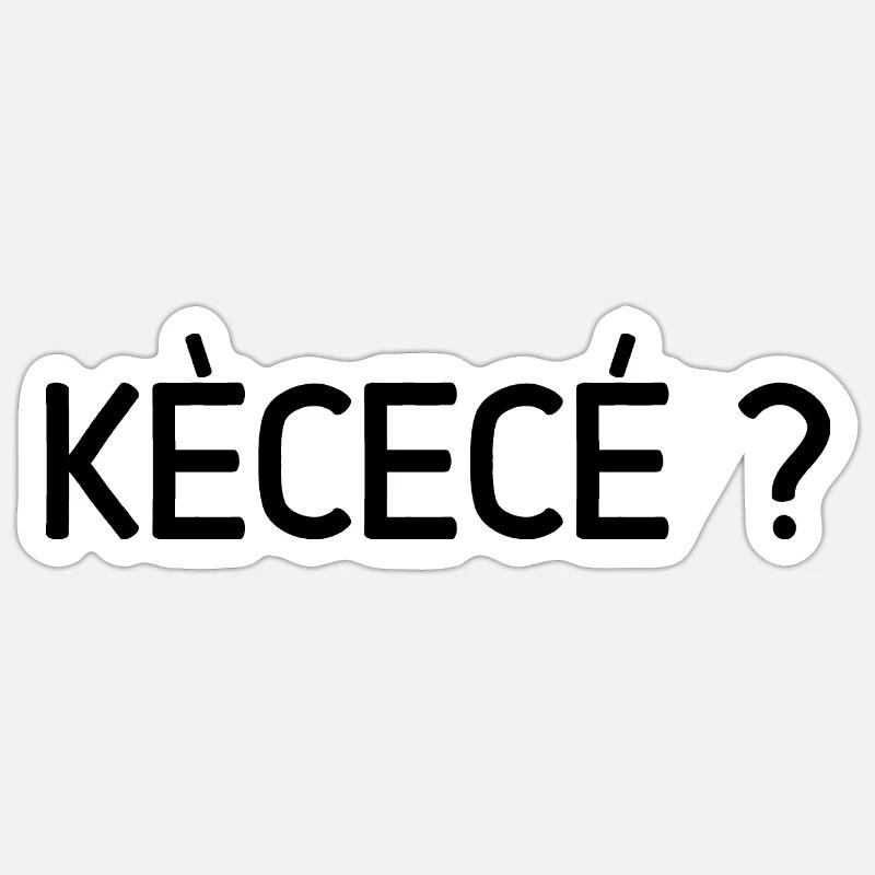 KÈCECÉ ? - Sticker taille S (10 x 10 cm) - blanc mat