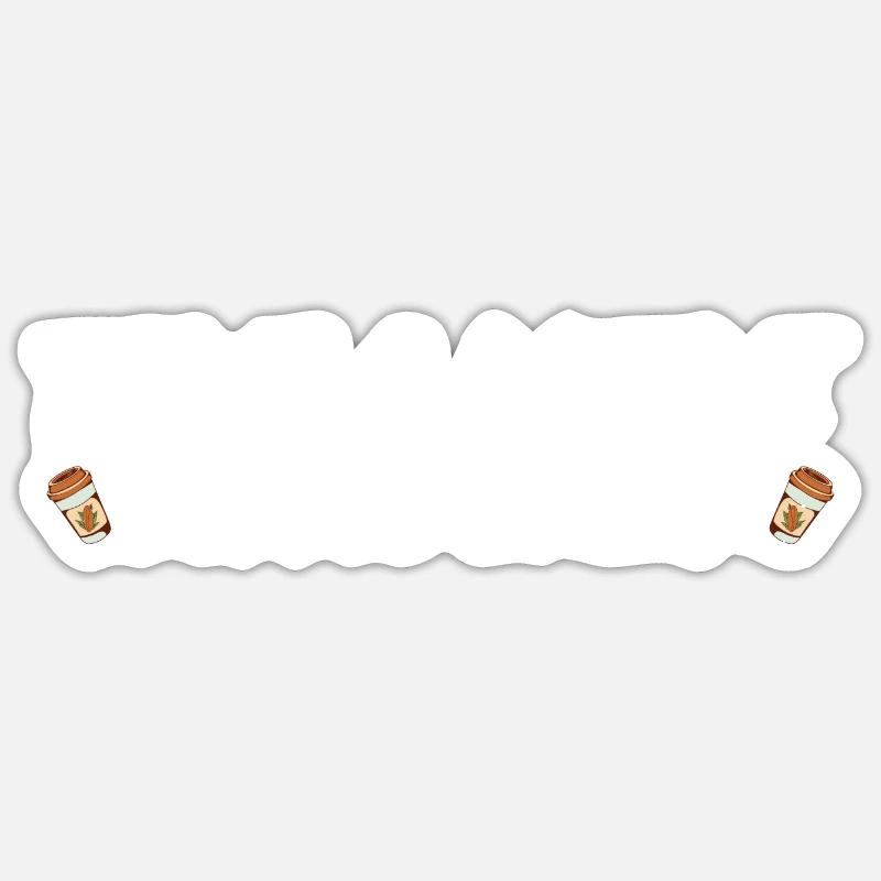 Prenez une petite pause-café 4 - Sticker taille S (10 x 10 cm) - blanc mat