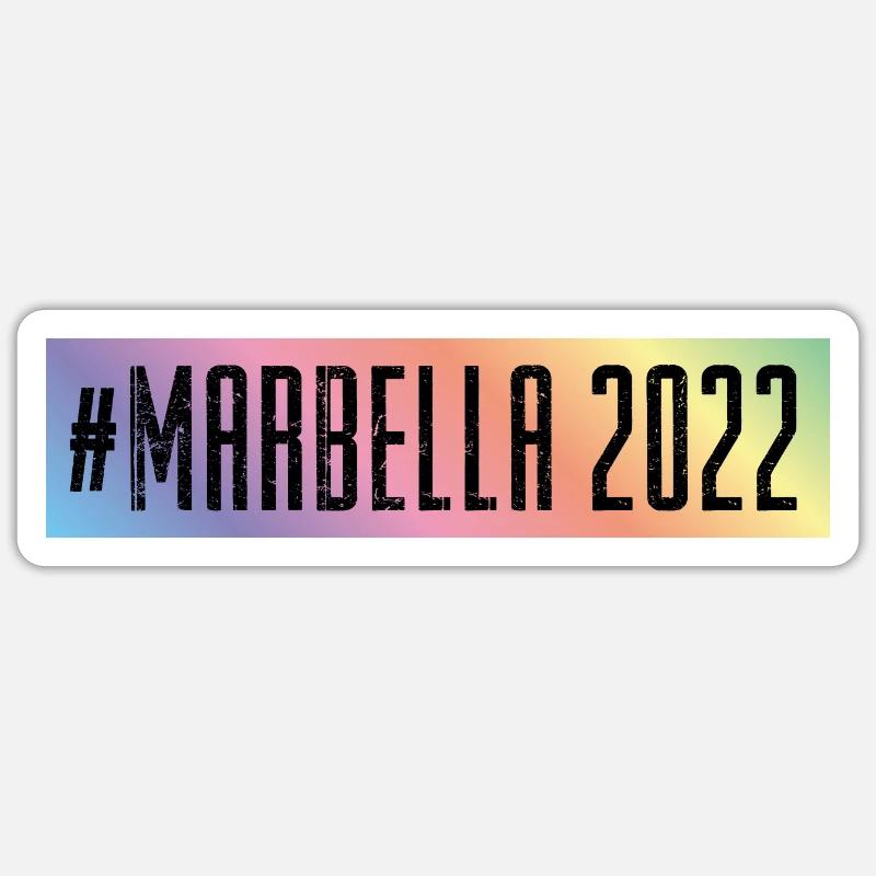 Marbella 2022 - Sticker taille S (10 x 10 cm) - blanc mat