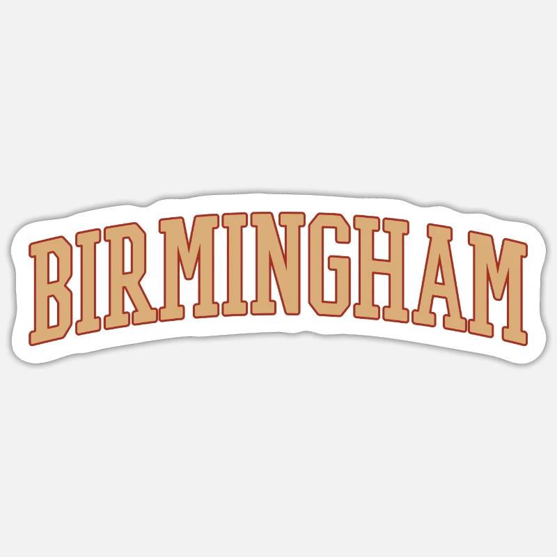 Birmingham - Sticker Größe S (10 x 10 cm) - Mattweiß