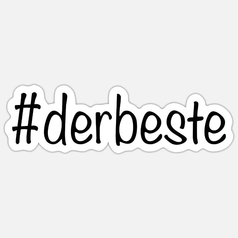 #derbeste - Schwarz - Sticker Größe S (10 x 10 cm) - Mattweiß