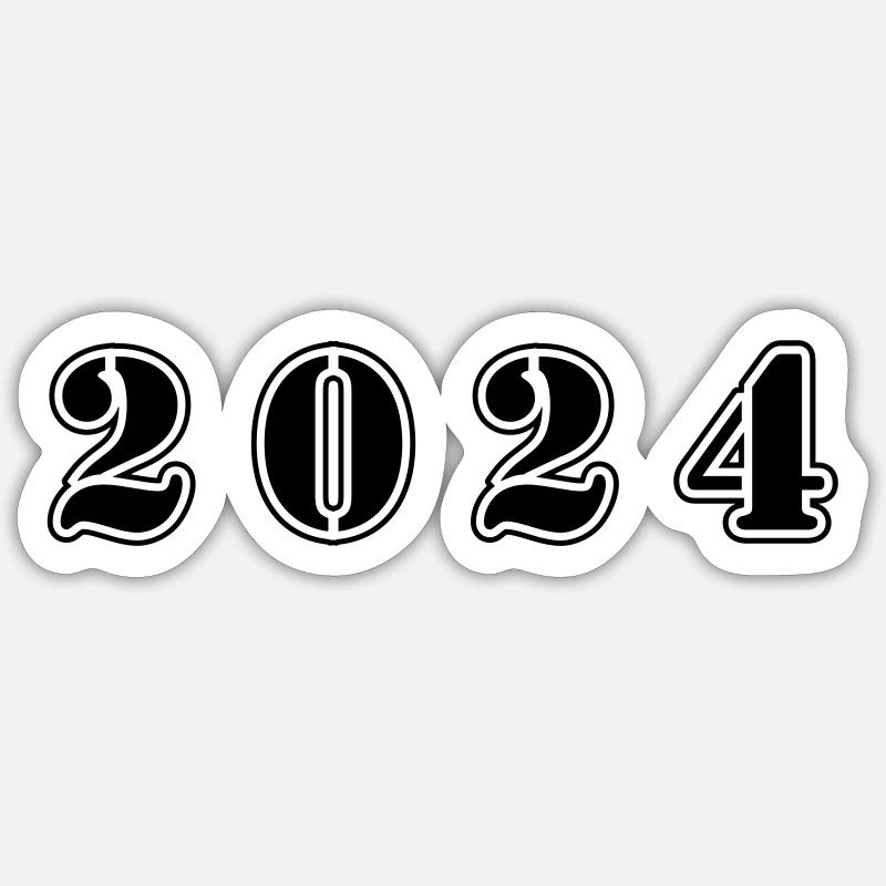 Anniversaire 2024 - Sticker taille S (10 x 10 cm) - blanc mat