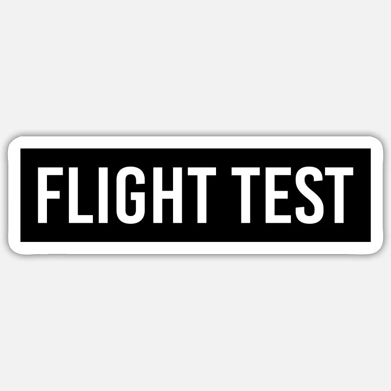 Flight Test Orange Sticker Größe S (10 x 10 cm)