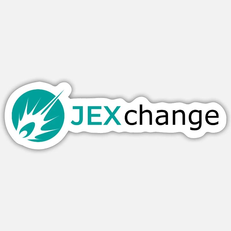 JEXchange (logo + texte) - Sticker taille S (10 x 10 cm) - blanc mat