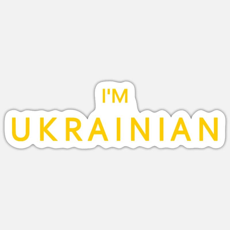 Ukraine - Sticker størrelse S (10 x 10 cm) - mat hvid