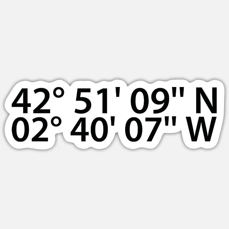 Vitoria-Gasteiz coordinates Sticker size S (10 x 10 cm)