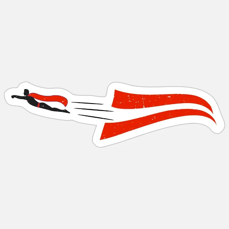 Austrian Supermen - Sticker Größe S (10 x 10 cm) - Mattweiß