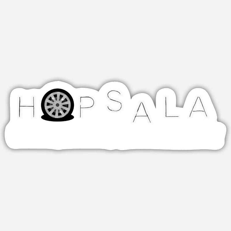 HOPSALA - Sticker Größe S (10 x 10 cm) - Mattweiß
