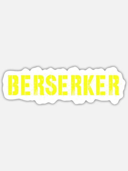 Berserker - Sticker Größe S (10 x 10 cm) - Mattweiß