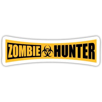 zombie hunter Halloween quote - Sticker size S (10 x 10 cm) - white matte - Front