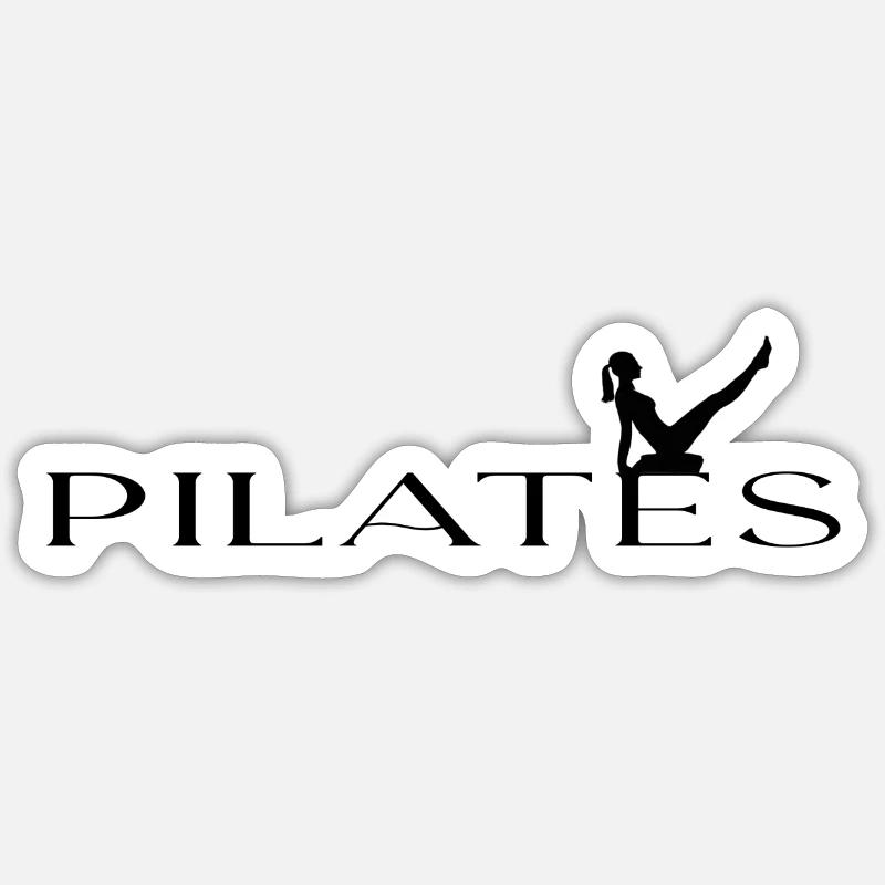 Pilates - Sticker size S (10 x 10 cm) - white matte
