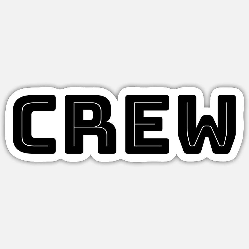 Crew - Team - Geschenkidee Sticker Größe S (10 x 10 cm)