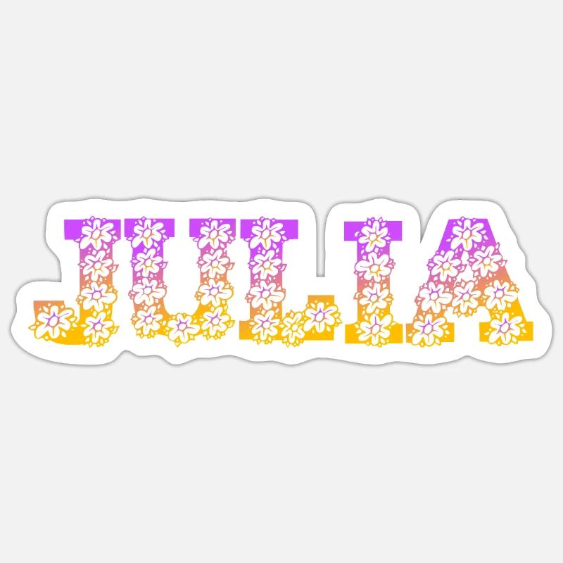 First name Julia Sticker size S (10 x 10 cm)