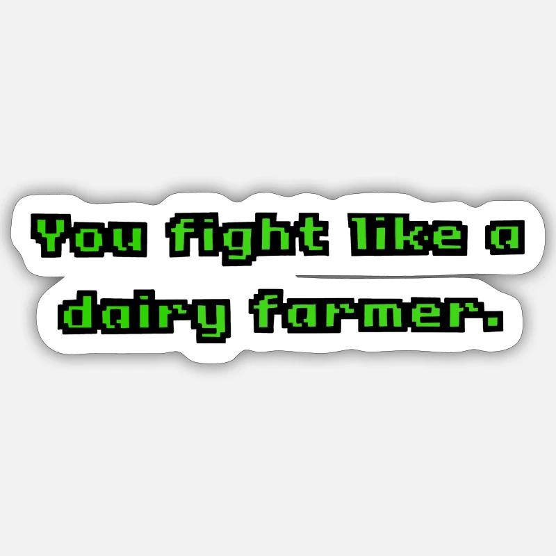 Dairy Farmer 2 - Sticker Größe S (10 x 10 cm) - Mattweiß