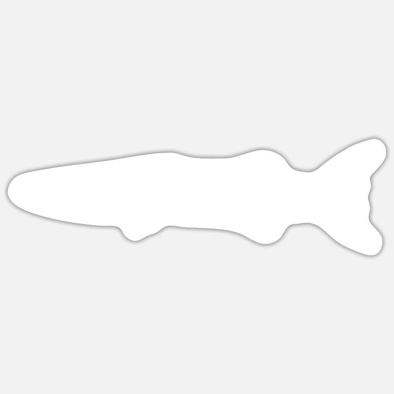 Barracuda Predator Elegant Fast Pike - Sticker size S (10 x 10 cm) - white matte