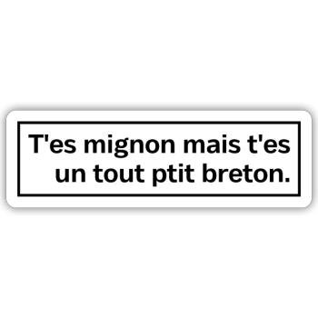 Référence Film Tour Montparnasse Infernale Humour - Sticker taille S (10 x 10 cm) - blanc mat - Devant