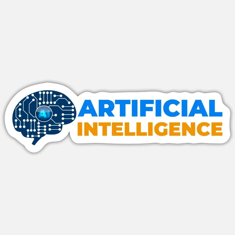 Intelligence artificielle Sticker taille S (10 x 10 cm)