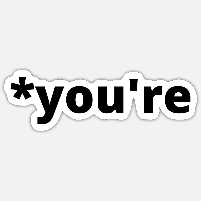 *Vous êtes - Sticker taille S (10 x 10 cm) - blanc mat