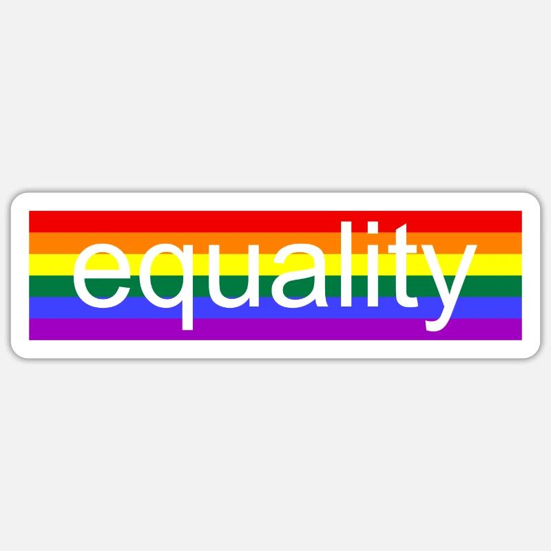 Equality - Sticker size S (10 x 10 cm) - white matte