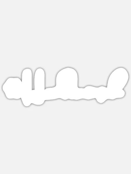 Hundemensch Kopie - Sticker Größe S (10 x 10 cm) - Mattweiß