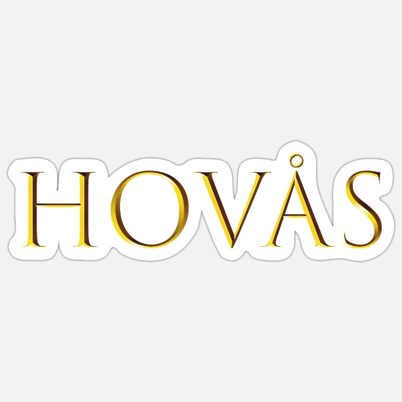 HOVÅS - Sticker Größe S (10 x 10 cm) - Mattweiß
